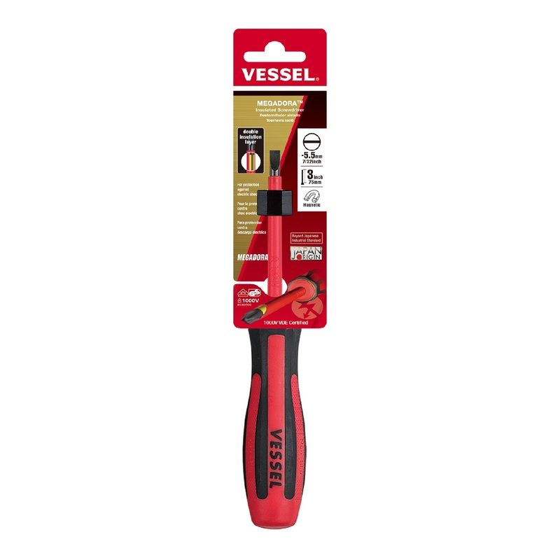 Vessel Megadora Insulated Screwdriver No.960 -0.8x5x75