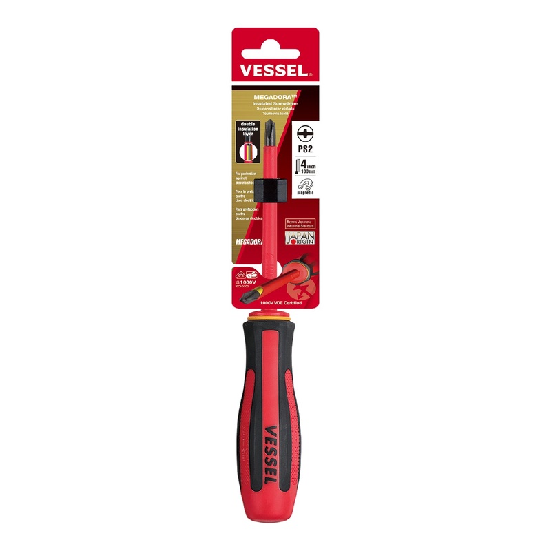 Vessel Megadora Insulated Screwdriver No.960PS + 2x100