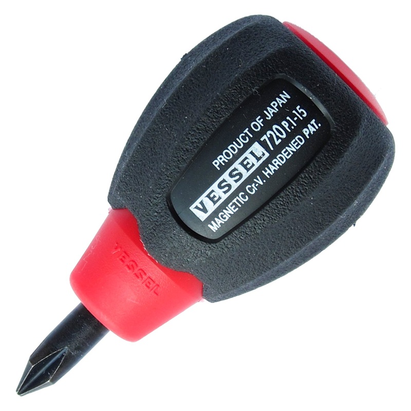 Vessel Super Cushion Stubby Screwdriver No.720 + 1x15