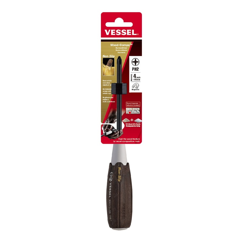 Vessel Wood-Compo Screwdriver No.300 + 2x100