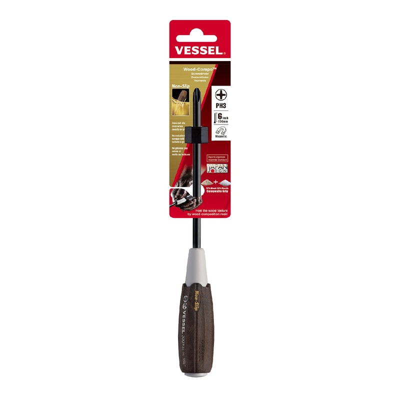 Vessel Wood-Compo Screwdriver No.300 + 3x150