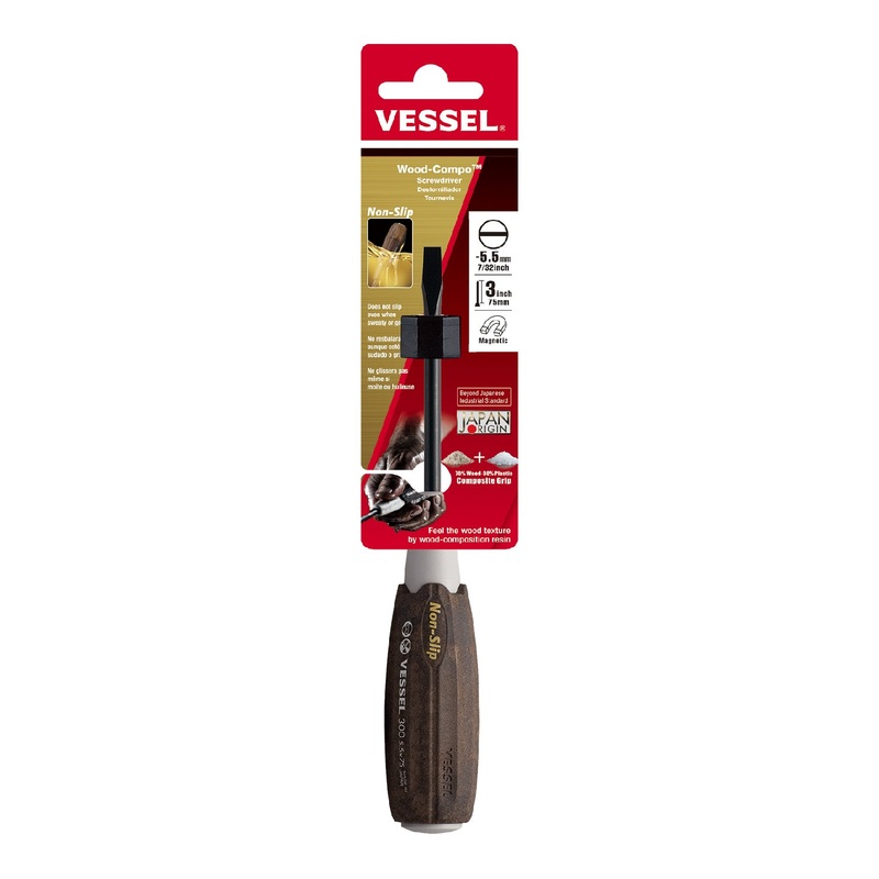 Vessel Wood-Compo Screwdriver No.300 - 5.5x75