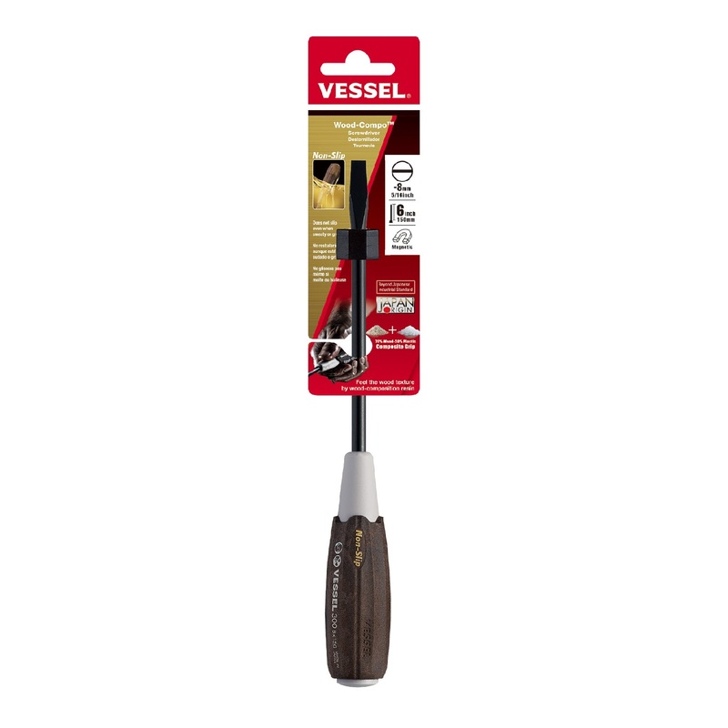Vessel Wood-Compo Screwdriver No.300 - 8x150