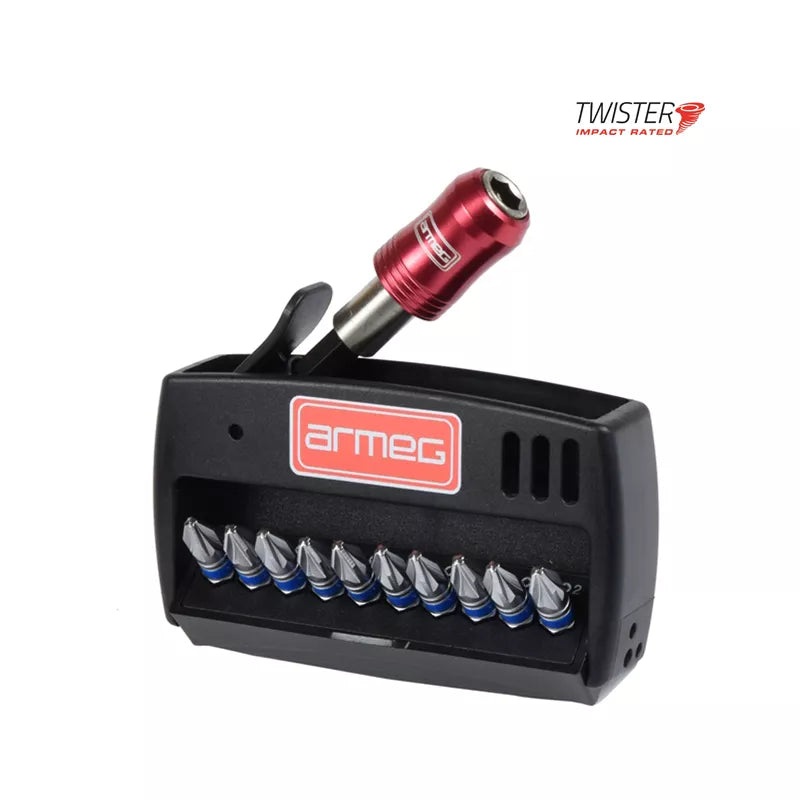 Armeg 11 Piece PZ2 Screwdriver Bit Set