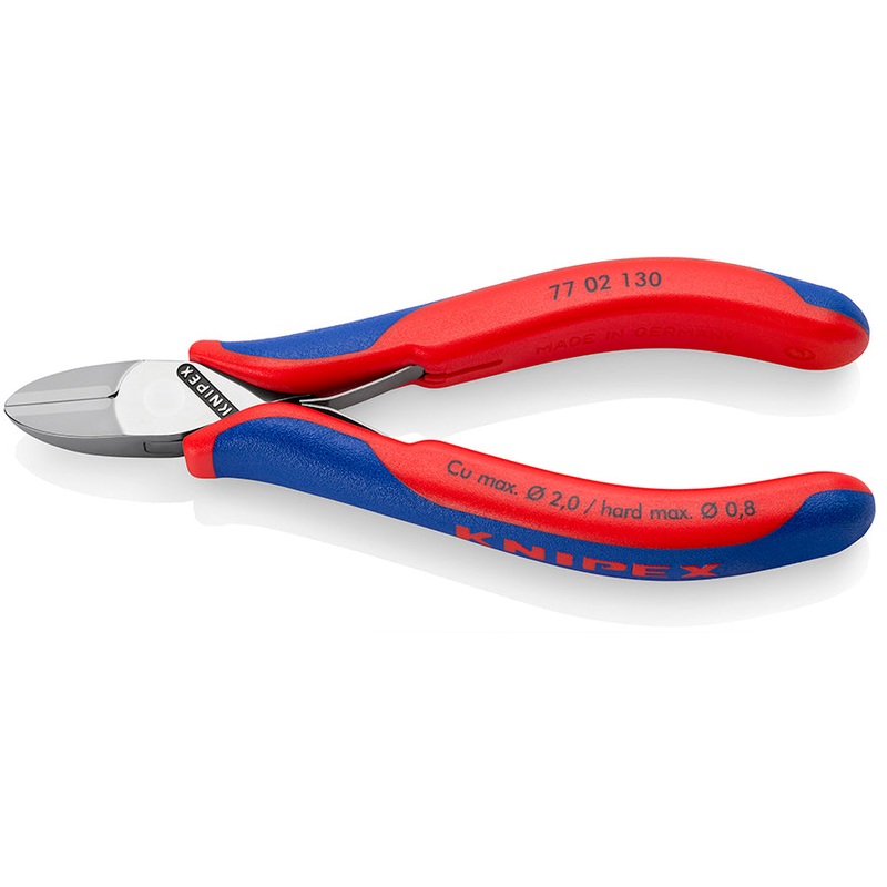Knipex 77 02 130 Electronics Diagonal Cutters with multi-component grips 130 mm