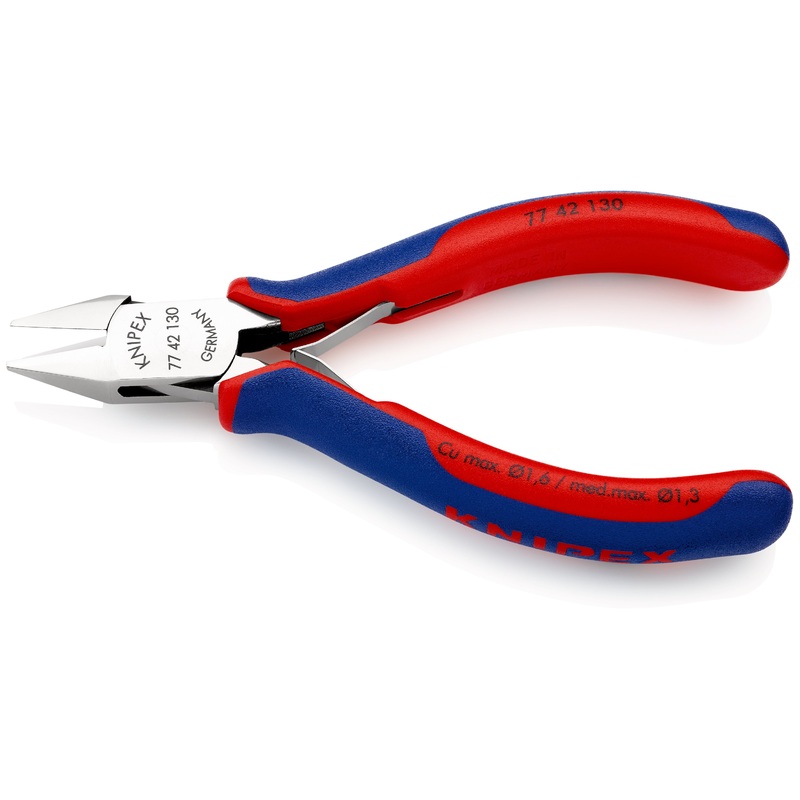 Knipex 77 42 130 Electronics Diagonal Cutters with multi-component grips 130 mm
