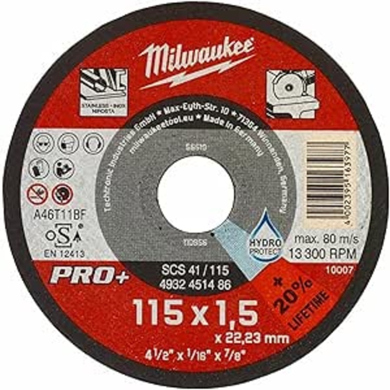 Milwaukee 4932451486 Pro Cutting Disc Diameter 115 mm x 1.5 mm