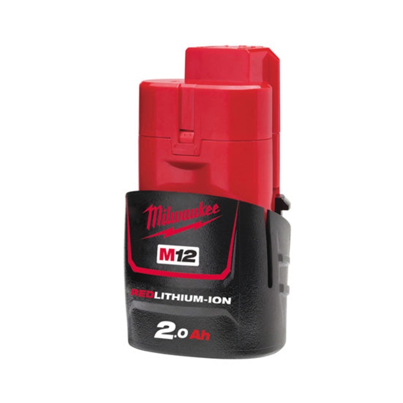 Milwaukee M12 B2 12V 2.0Ah Red Lithium-Ion Battery - 4932430064