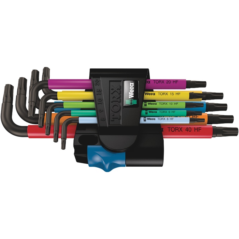 Multicolour TORX 967SL/9  Socket 9 Piece Allen Key Set with Holding Function