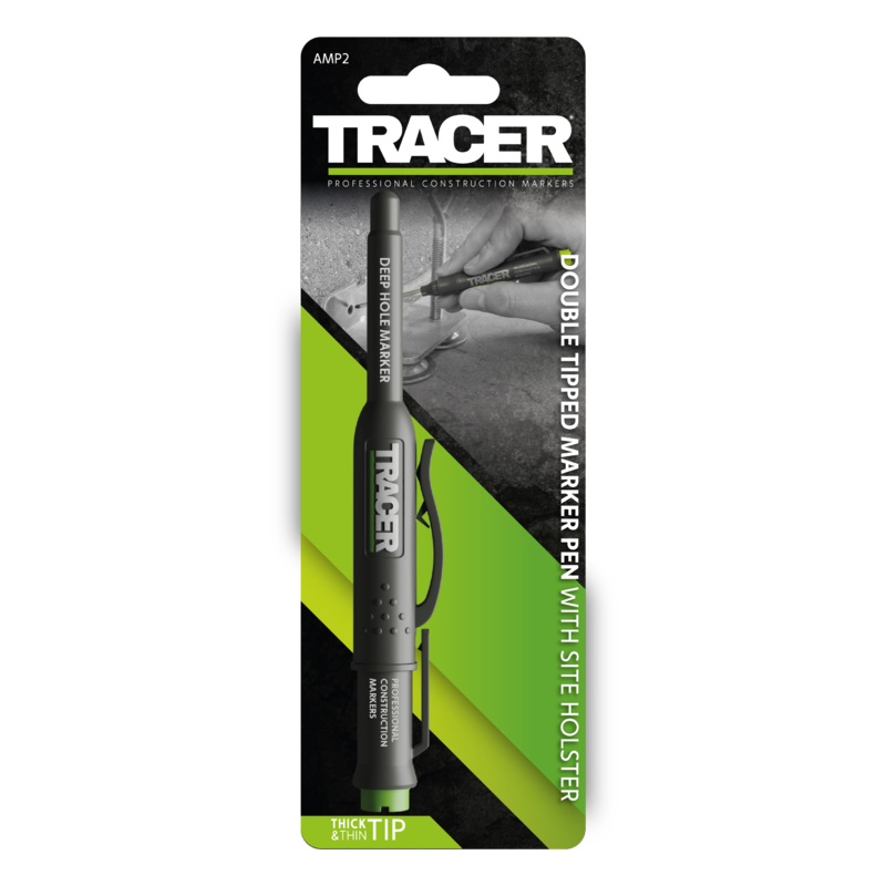 Tracer Double Tipped Deep Hole Marker with Holster