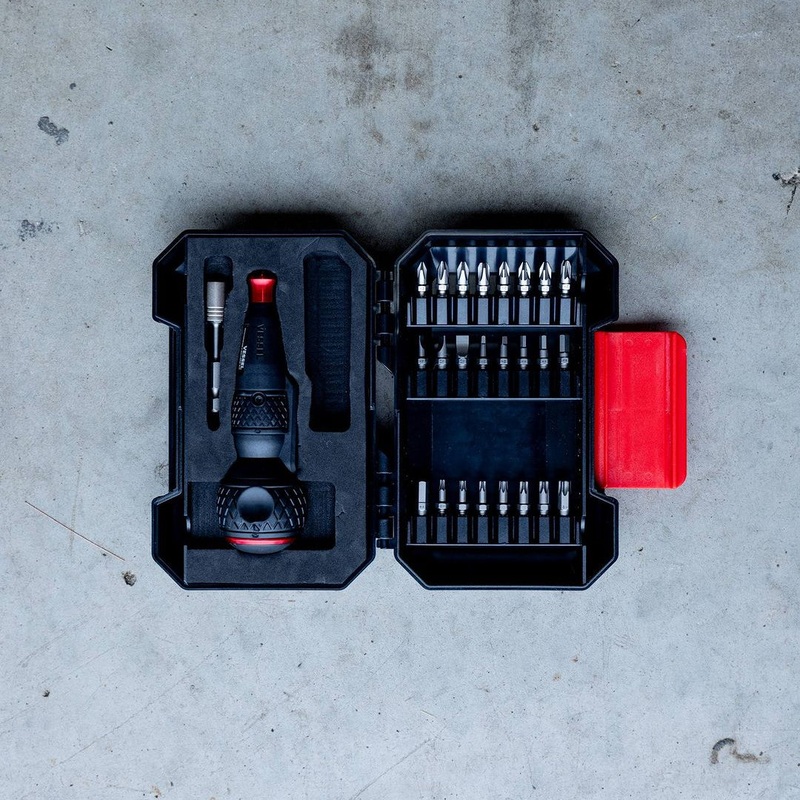 Vessel 24 Piece Bit Set with 220USB Ball Grip Screwdriver in Hard Case