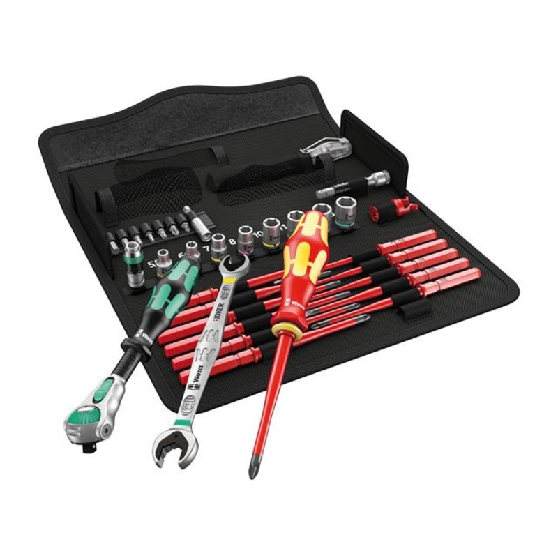 Wera 05135926001 Kraftform Kompact W1 35 Piece Ratchet Screwdriver Maintenance Tool Set