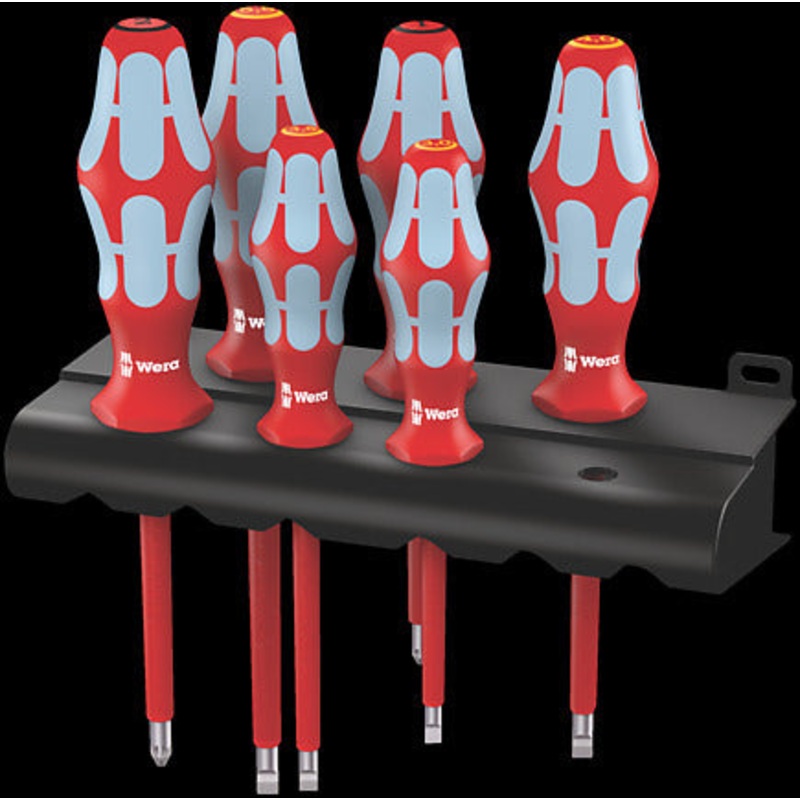 Wera 3165 i/6 Screwdriver set, stainless and rack, 6 pieces