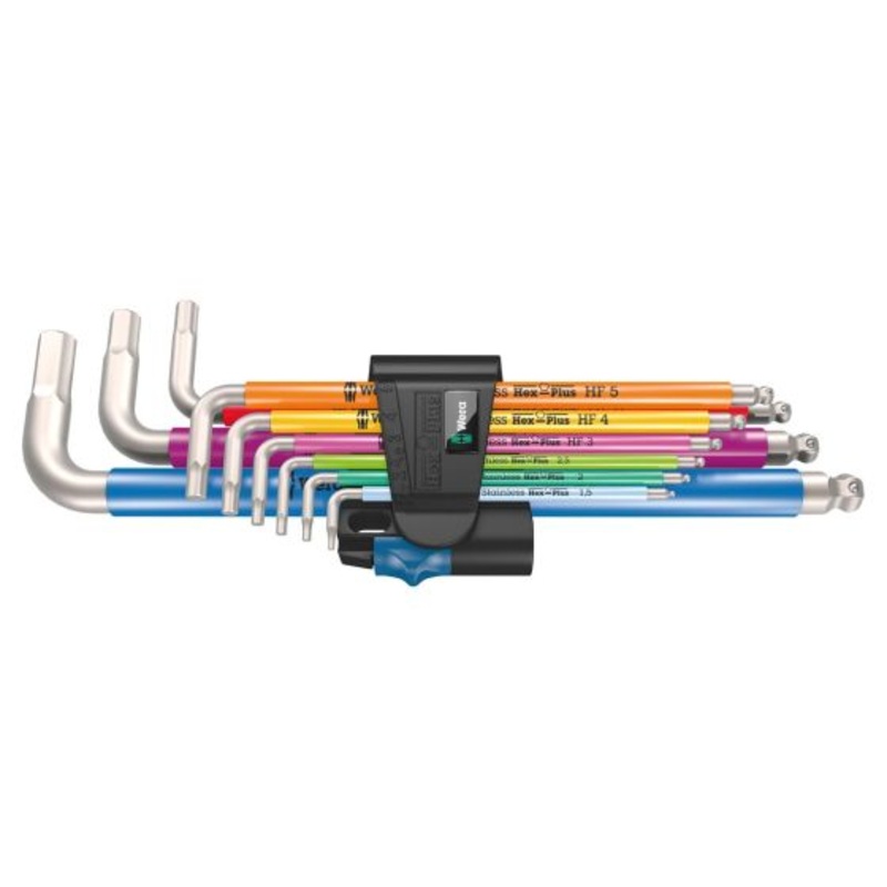 Wera 3950/9 Hex-plus Multicolour HF 1 L-key Set Metric X9 Pcs