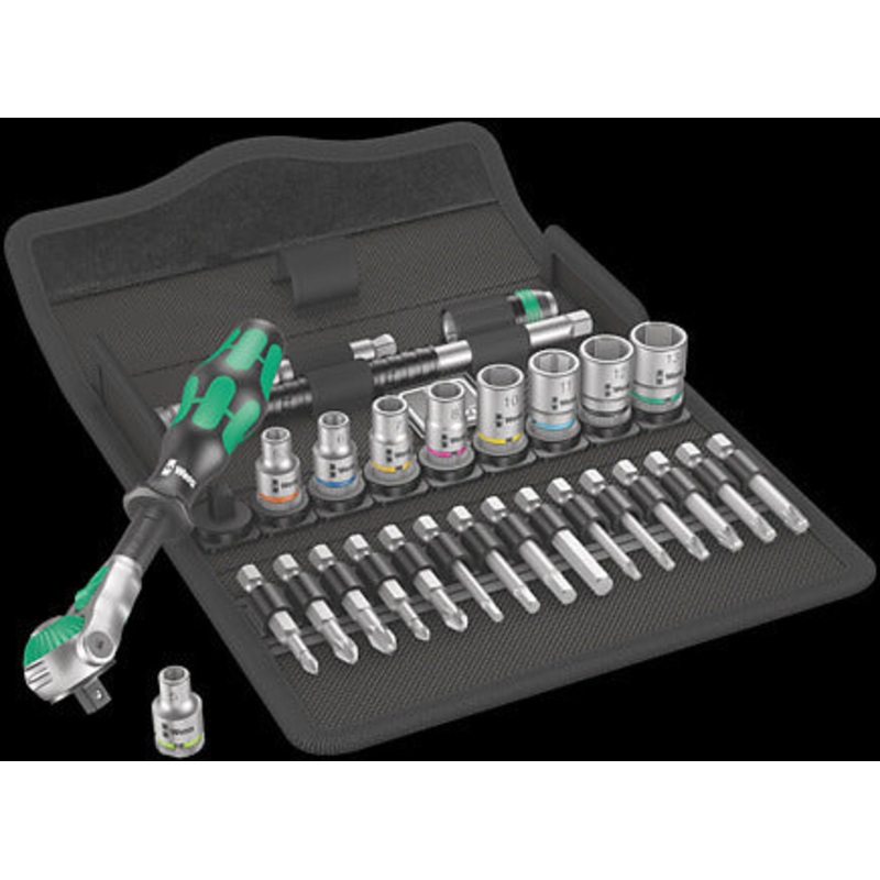Wera 8100 SA 6 Zyklop Speed Ratchet Set, 1/4" drive, metric, 28 pieces
