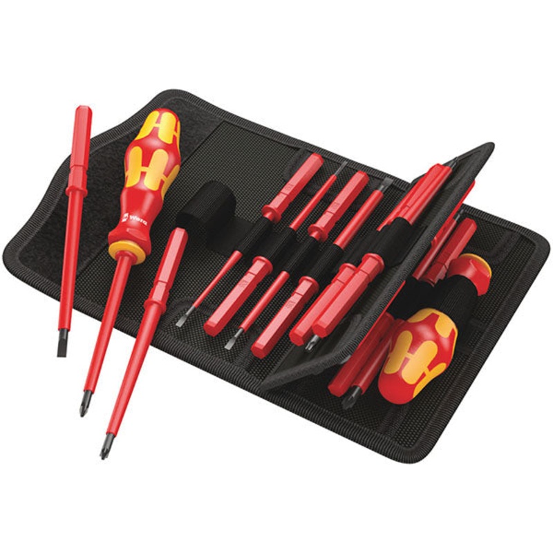 Wera Kraftform Kompakt VDE 17 Universal 1 Interchangeable 17 Piece Screwdriver Set with twin handle