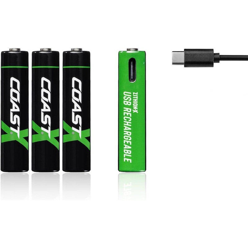 Coast 4pc Pack - Rechargeable AAA ZITHION-X Batteries