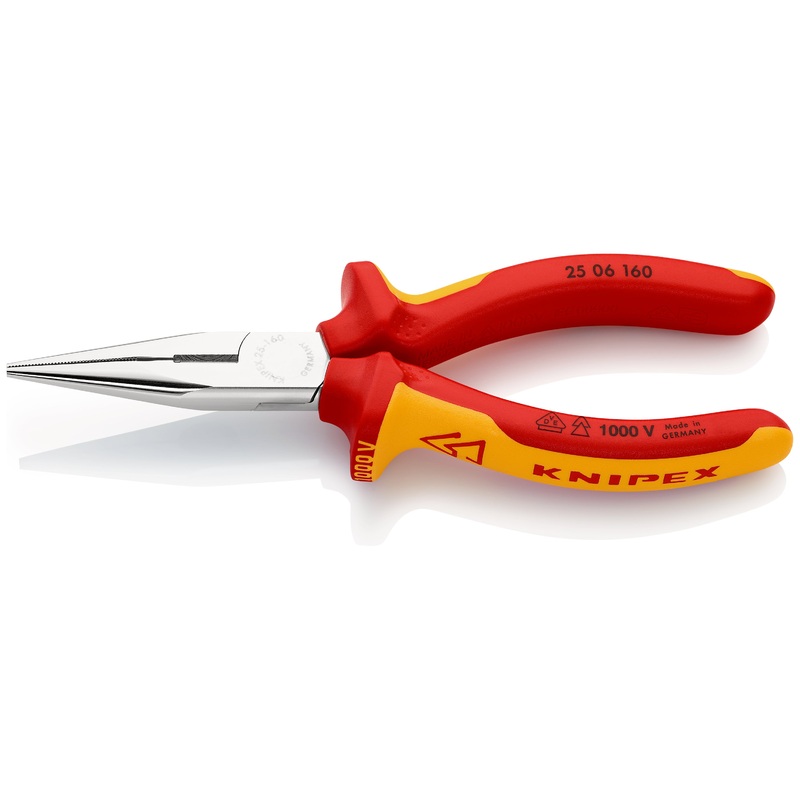 Knipex Cutting Snipe Nose Side Pliers 160mm  - 25 06 160