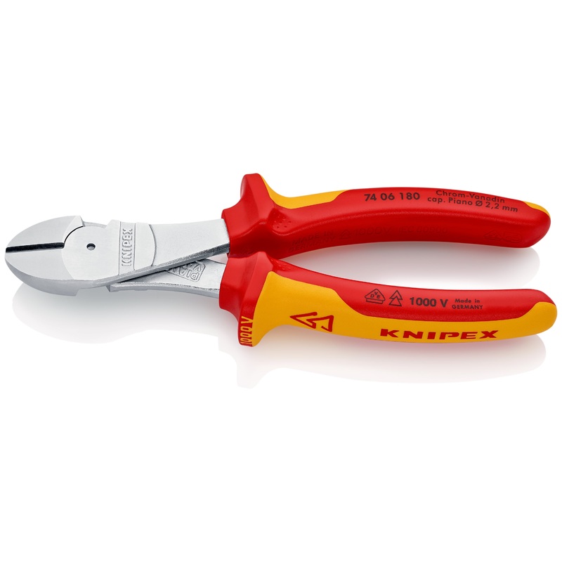 Knipex High Leverage Diagonal Cutter 180mm - 74 06 180