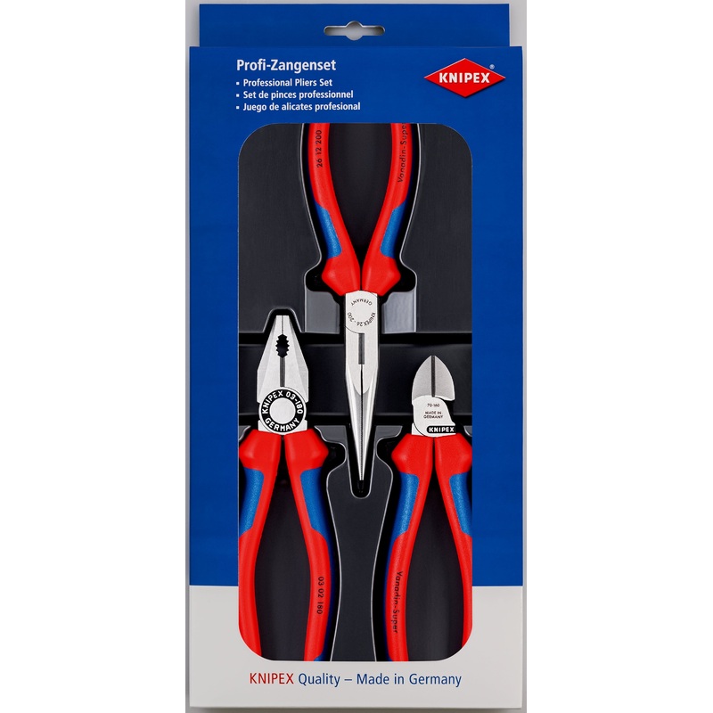Snipe Nose Side 3 Piece Cutting Pliers Set - 00 20 11