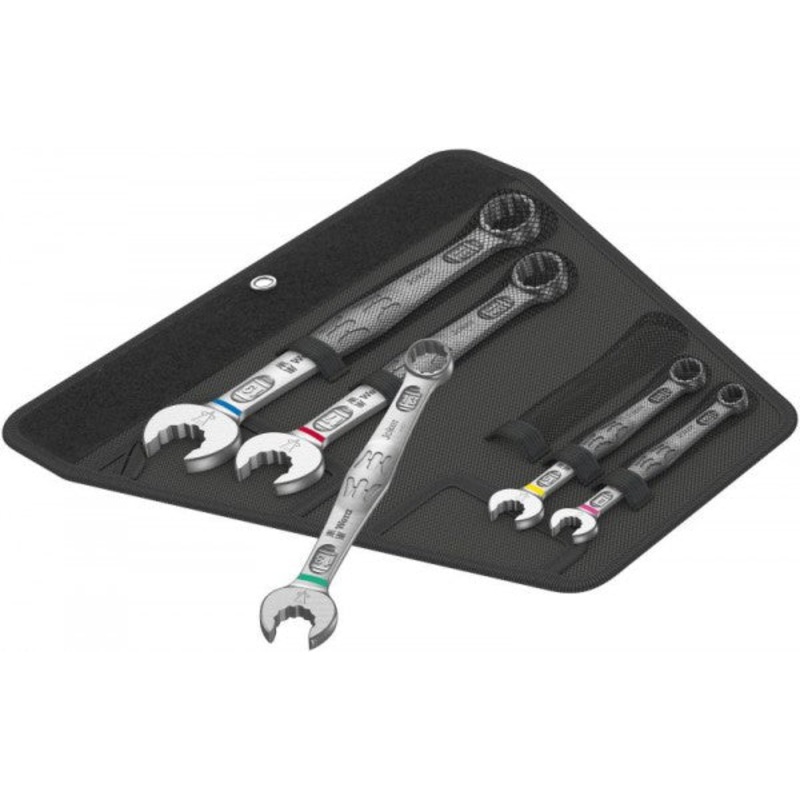 Wera 0502023001 6003 Joker 5 Set 1 Combination Crowfoot 5 Piece Wrench Set, 8 - 19 mm