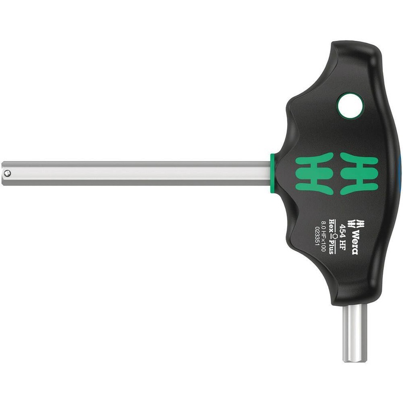 Wera 05023348001 454 HF T-handle Hexagon Screwdriver Hex-Plus with Holding Function, 6 x 200 mm