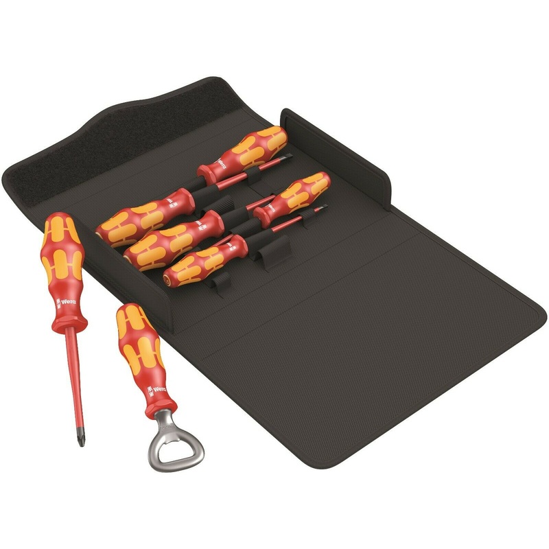Wera 05136022001 Kraftform 100 iS/7 VDE Set 2 Insulated 7 Piece Screwdriver Set