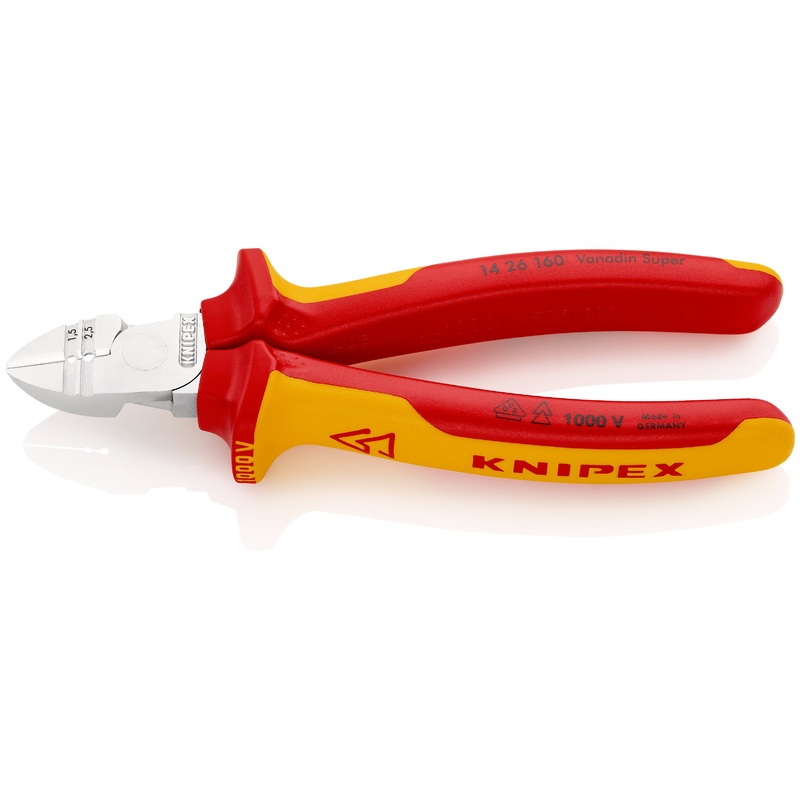 Knipex Diagonal Insulation/Wire Stripper 1000V-insulated 160mm - 14 26 160