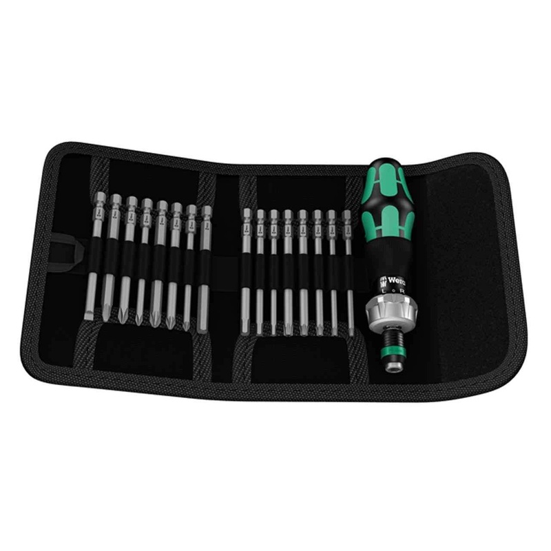 Wera 05051040001 Kraftform Kompakt 17 Piece 60 Ratchet Screwdriver & Bit Set