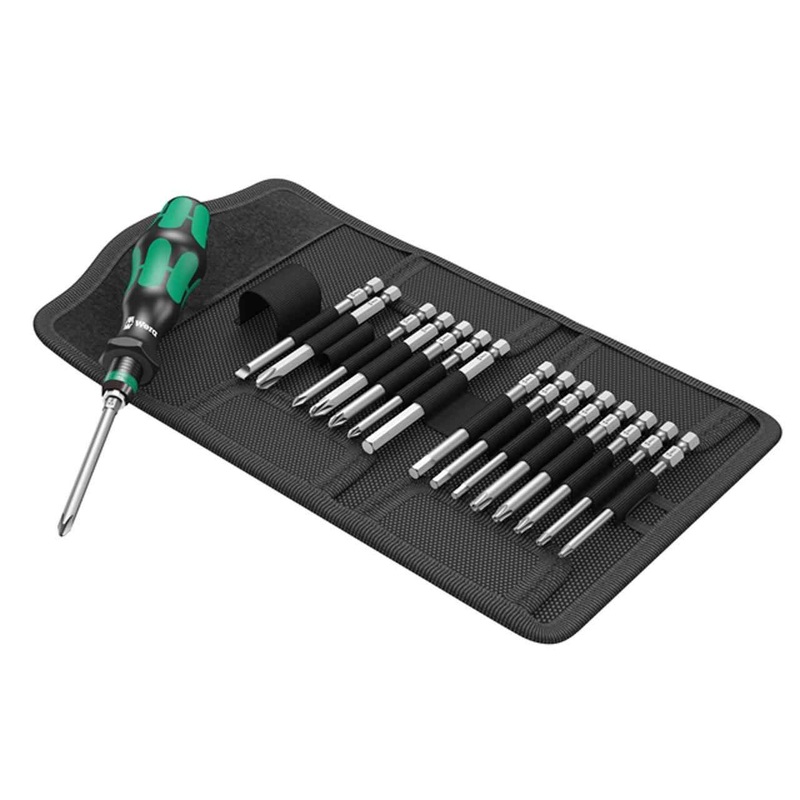 Wera 05059295001 Kraftform Kompakt 60 17 Piece Bit-Holding Screwdriver & Bit Set PH/PZ/SL/TXBO/HEX