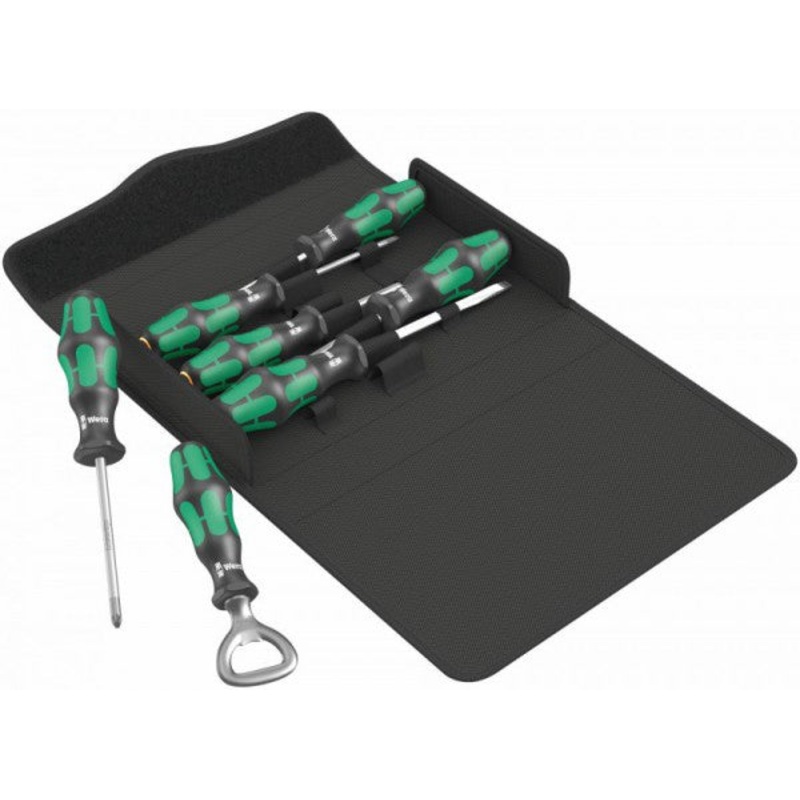 Wera 05105625001 Kraftform 300/7 Set 3 PH/PZ/SL VDE 7 Piece Screwdriver Set