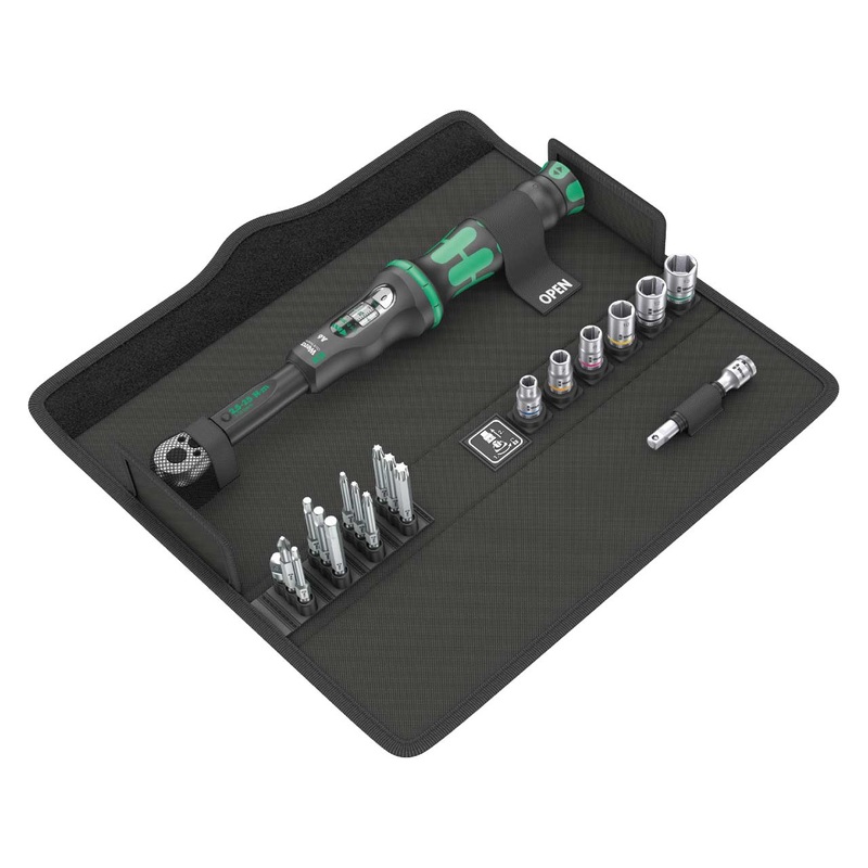 Wera 05130110001 Click-Torque A 6 Set 1 Adjustable Torque 20 Piece Wrench Set, 1/4" Hex Drive, 2.5-25 Nm