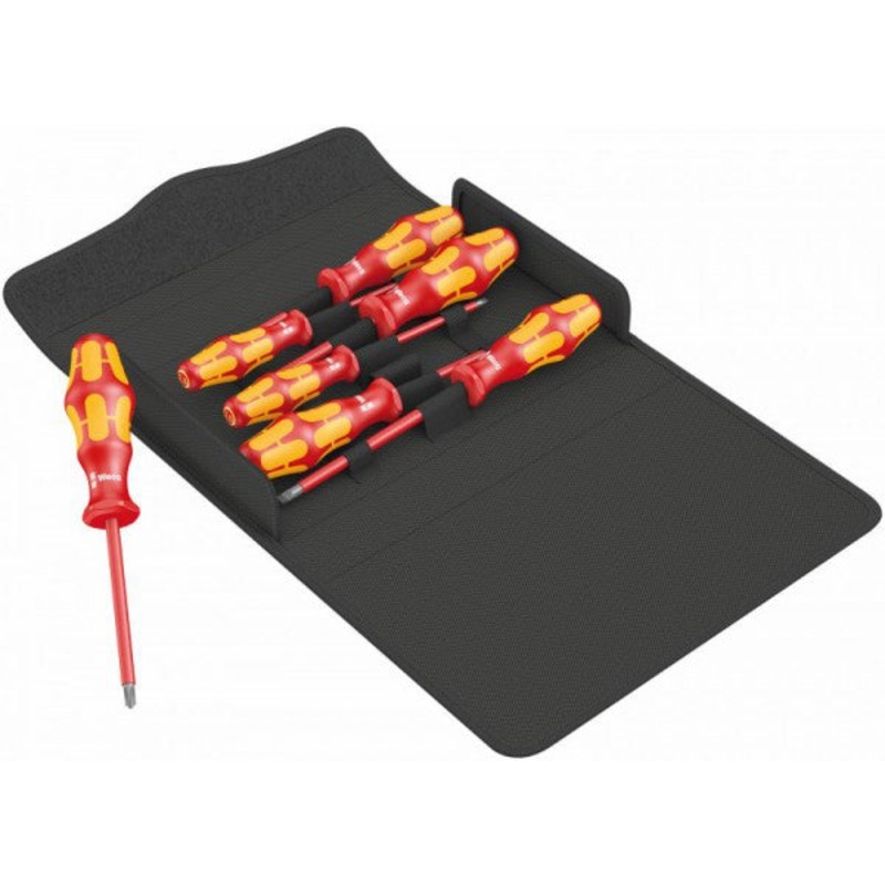 Wera 05136019001 Kraftform 100 i/7 Set 1 VDE 7 Piece Screwdriver Set