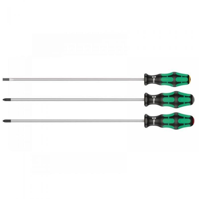 Wera Kraftform Plus Long SL/PH/PZ 3 Piece Screwdriver Set