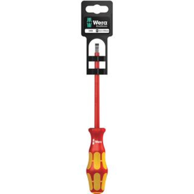 Wera Kraftform Plus VDE 160i SBVDE Insulated Screwdriver for Slotted Screws, 1 x 5.5 x 125 mm