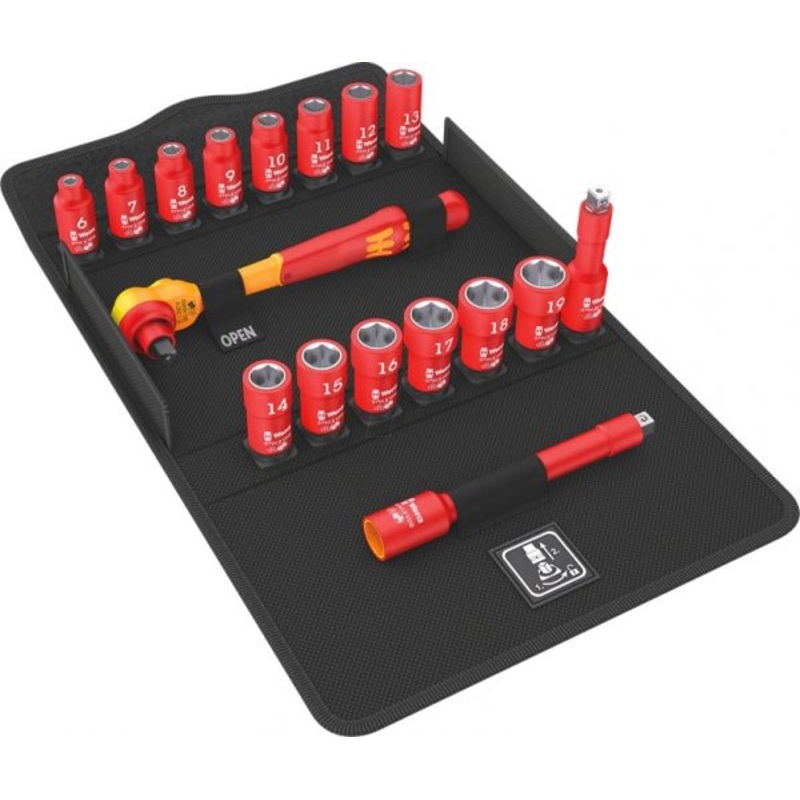Zyklop 17 Piece VDE Ratchet & Socket Set