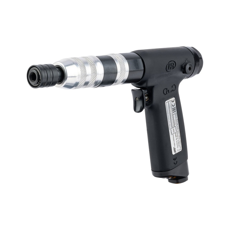 Ingersoll Rand 1RAMC1 | 1/4" Quick Change Hex Pistol Air Screwdriver | 20 in-lb | 1500 RPM | Adj Cushion Clutch | Trigger Start