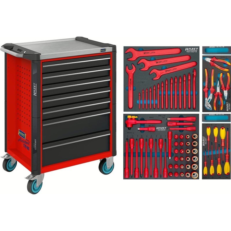 Hazet 179NX-7/70KV Tool Trolley 70-pieces  7 Drawers total