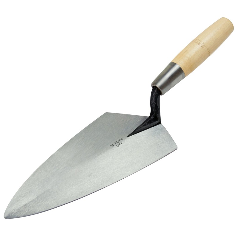 W.Rose RO112-10 1/2 10-1/2 Wide London Brick Trowel with 6" Wood Handle