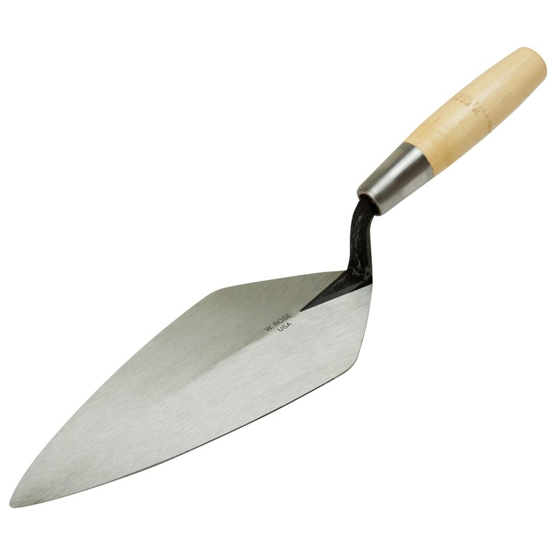 W.Rose RO116-12 1/2-PK2 12-1/2 Narrow London Brick Trowel with 6" Wood Handle