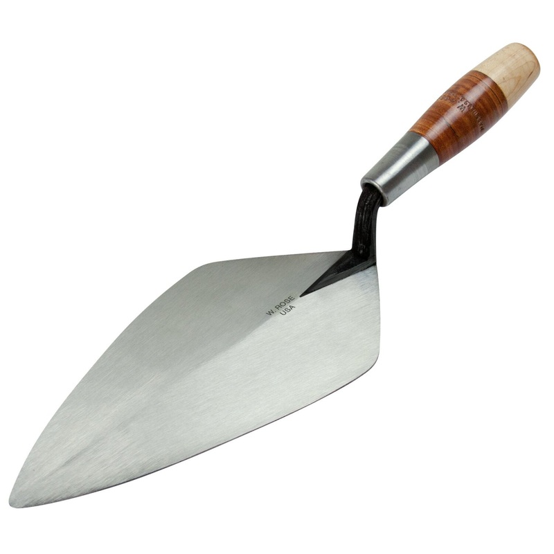 W. Rose RO312-12-PK2 12 Wide London Brick Trowel with Leather Handle