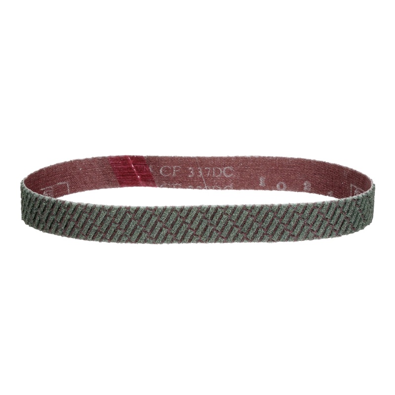 3M Trizact Cloth Belt 337DC, A160 X-weight, 1 in x 20-1/2 in,Film-lok, No Flex