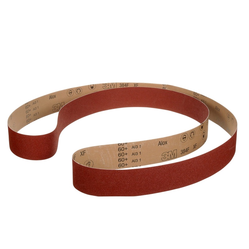 3M Cloth Belt 384F, P180 XF-weight, 43 in x 75 inx, Sine-lok, Single-flex