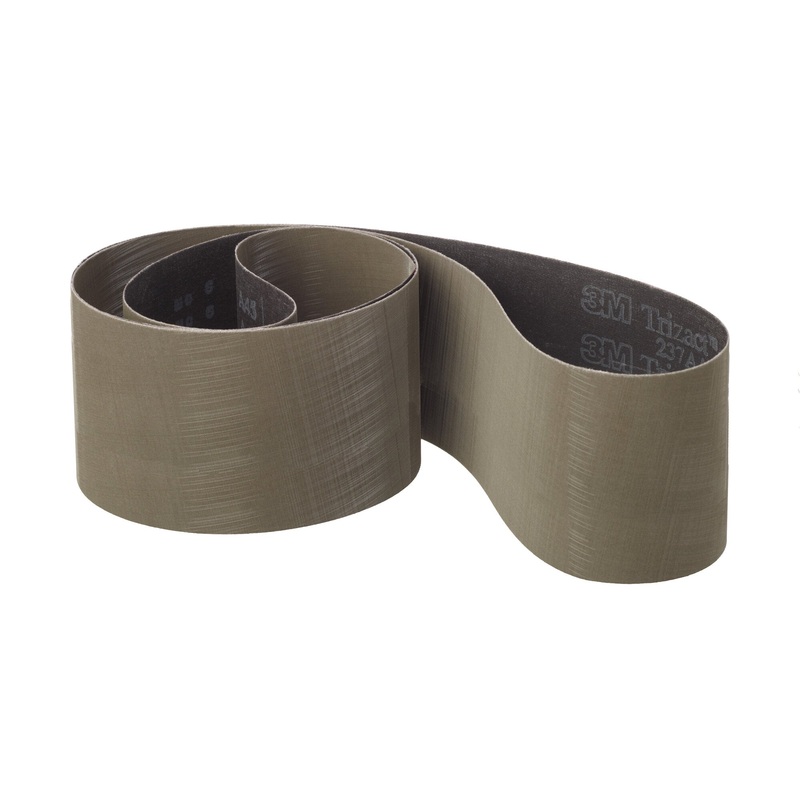 3M Trizact Cloth Belt 237AA, A80 X-weight, 5 in x 354 in, Film-lok,Full-flex