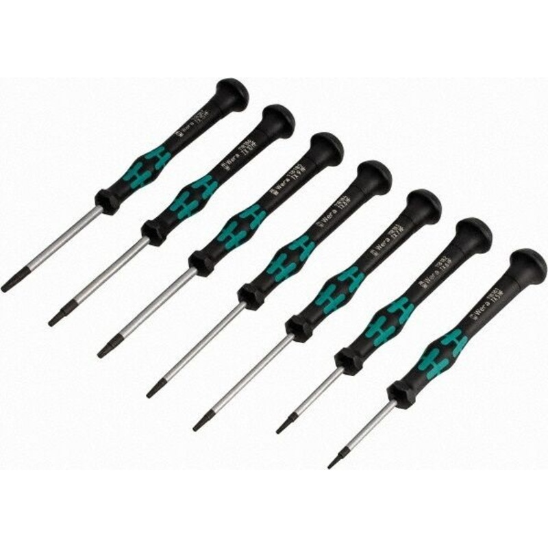 Wera 05345276001 Kraftform Micro TORX HF Precision Screwdriver Set, 7 Piece