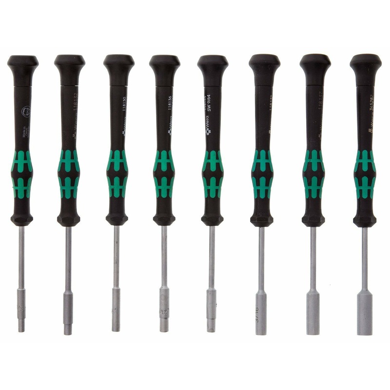 Wera 05345279001 Kraftform Micro SAE Precision Nut Driver Set, 8 Piece