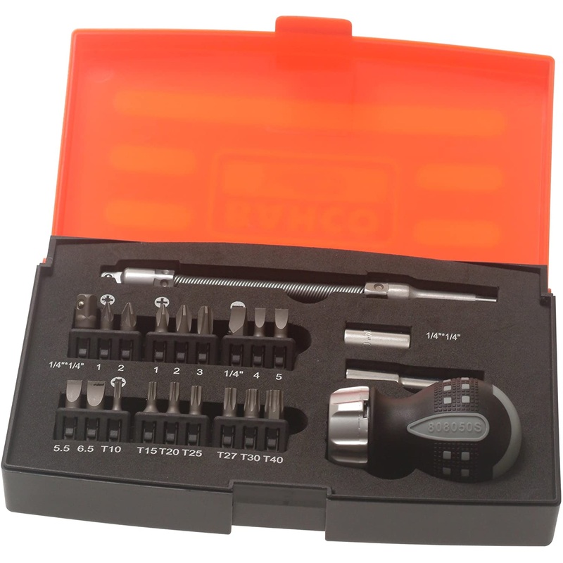 Bahco 22 Piece Stubby Ratchet Screwdriver Set