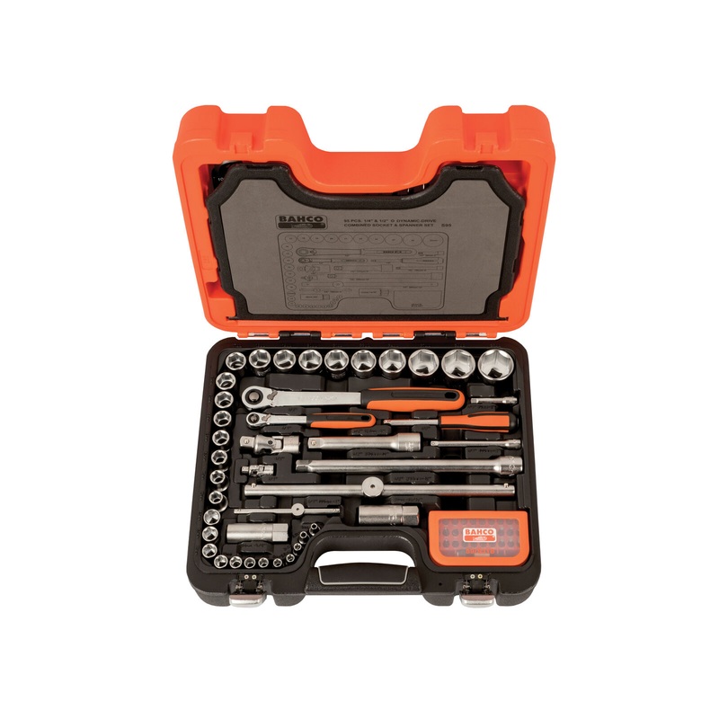 Bahco 95 Piece Mixed 1/4 & 1/2 Drive Socket & Mechanics Set