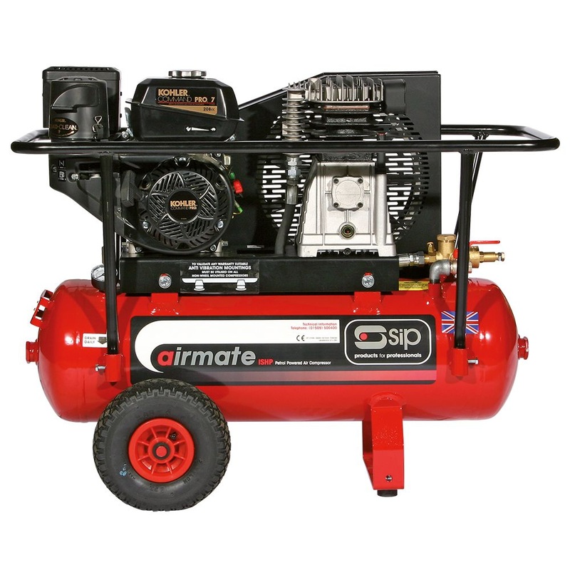 SIP Airmate Industrial Super ISKP7/50 Air Compressor with Kohler Engine, 10 bar