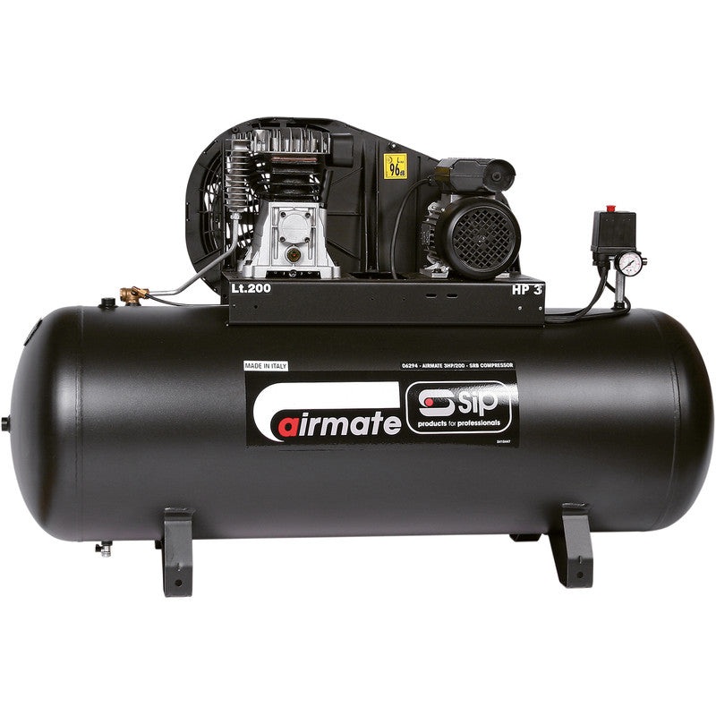 SIP Airmate TN3/200-SRB Belt Drive Air Compressor, 10 bar